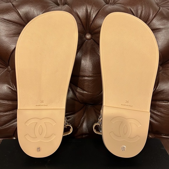 Authentic Chanel CC Dad Sandals 36 - Picture 5 of 7